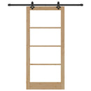 Skydedør ORKDAL 93 x 202 cm Massivt fyrretræ og glas