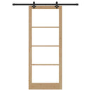 Skydedør ORKDAL 93 x 232 cm Massivt fyrretræ og glas