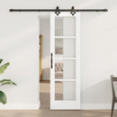 Skydedør ORKDAL 61 x 198,5 cm Massivt fyrretræ og glas