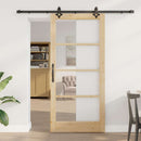 Skydedør ORKDAL 93 x 202 cm Massivt fyrretræ og glas