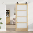 Skydedør ORKDAL 93 x 202 cm Massivt fyrretræ og glas