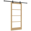 Skydedør ORKDAL 93 x 202 cm Massivt fyrretræ og glas