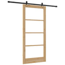 Skydedør ORKDAL 93 x 202 cm Massivt fyrretræ og glas