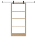 Skydedør ORKDAL 93 x 202 cm Massivt fyrretræ og glas