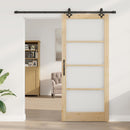 Skydedør ORKDAL 93 x 211 cm Massivt fyrretræ og glas