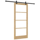 Skydedør ORKDAL 93 x 211 cm Massivt fyrretræ og glas