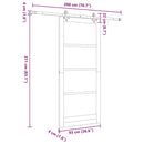 Skydedør ORKDAL 93 x 211 cm Massivt fyrretræ og glas