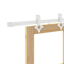 Skydedør 93 x 202 cm Massivt fyrretræ og glas Naturfarvet