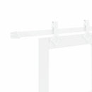 Skydedør 93 x 211 cm Massivt fyrretræ og glas Hvid