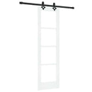 Skydedør Hvid 61 x 198,5 cm Massivt fyrretræ og glas