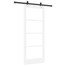 Skydedør Hvid 83 x 202 cm Massivt fyrretræ og glas