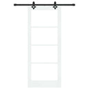 Skydedør Hvid 83 x 202 cm Massivt fyrretræ og glas