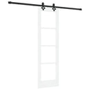 Skydedør Hvid 61 x 198,5 cm Massivt fyrretræ og glas