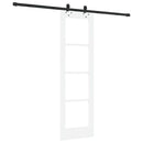 Skydedør Hvid 61 x 198,5 cm Massivt fyrretræ og glas