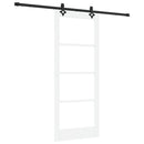 Skydedør Hvid 83 x 202 cm Massivt fyrretræ og glas