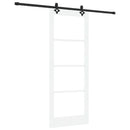 Skydedør Hvid 83 x 211 cm Massivt fyrretræ og glas