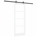 Skydedør Hvid 83 x 211 cm Massivt fyrretræ og glas