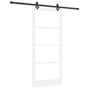 Skydedør Hvid 93 x 211 cm Massivt fyrretræ og glas