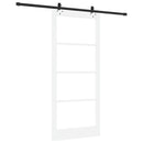 Skydedør Hvid 93 x 211 cm Massivt fyrretræ og glas
