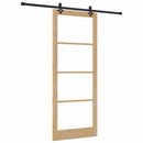 Skydedør Naturfarvet 93 x 232 cm Massivt fyrretræ og glas
