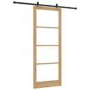Skydedør Naturfarvet 93 x 232 cm Massivt fyrretræ og glas