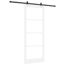 Skydedør Hvid 93 x 232 cm Massivt fyrretræ og glas