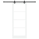 Skydedør Hvid 93 x 232 cm Massivt fyrretræ og glas