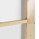 Skydedør 61 x 198,5 cm Massivt fyrretræ og glas Naturfarvet