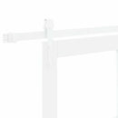Skydedør 83 x 202 cm Massivt fyrretræ og glas Hvid