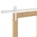 Skydedør 93 x 202 cm Massivt fyrretræ og glas Naturfarvet