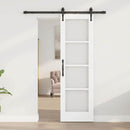 Skydedør ORKDAL 61 x 198,5 cm Massivt fyrretræ og glas Hvid