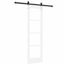 Skydedør ORKDAL 61 x 198,5 cm Massivt fyrretræ og glas Hvid