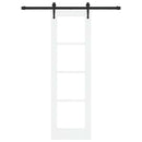 Skydedør ORKDAL 61 x 198,5 cm Massivt fyrretræ og glas Hvid
