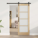 Skydedør ORKDAL 73,5 x 198,5 cm Massivt fyrretræ og glas