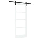 Skydedør ORKDAL 83 x 202 cm Massivt fyrretræ og glas Hvid