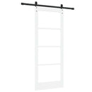 Skydedør ORKDAL 83 x 202 cm Massivt fyrretræ og glas Hvid