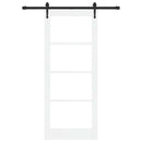Skydedør ORKDAL 83 x 202 cm Massivt fyrretræ og glas Hvid