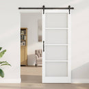Skydedør ORKDAL 83 x 211 cm Massivt fyrretræ og glas Hvid