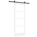 Skydedør ORKDAL 83 x 211 cm Massivt fyrretræ og glas Hvid