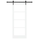 Skydedør ORKDAL 83 x 211 cm Massivt fyrretræ og glas Hvid