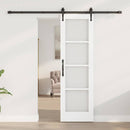 Skydedør ORKDAL 61 x 198,5 cm Massivt fyrretræ og glas Hvid