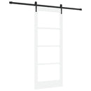 Skydedør ORKDAL 83 x 202 cm Massivt fyrretræ og glas Hvid