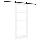 Skydedør ORKDAL 83 x 202 cm Massivt fyrretræ og glas Hvid