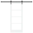 Skydedør ORKDAL 83 x 202 cm Massivt fyrretræ og glas Hvid