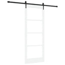 Skydedør ORKDAL 83 x 211 cm Massivt fyrretræ og glas Hvid