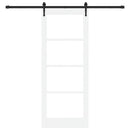 Skydedør ORKDAL 83 x 211 cm Massivt fyrretræ og glas Hvid