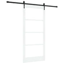 Skydedør ORKDAL 93 x 202 cm Massivt fyrretræ og glas Hvid