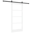 Skydedør ORKDAL 93 x 202 cm Massivt fyrretræ og glas Hvid