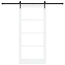 Skydedør ORKDAL 93 x 202 cm Massivt fyrretræ og glas Hvid