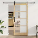 Skydedør ORKDAL 93 x 211 cm Massivt fyrretræ og glas
